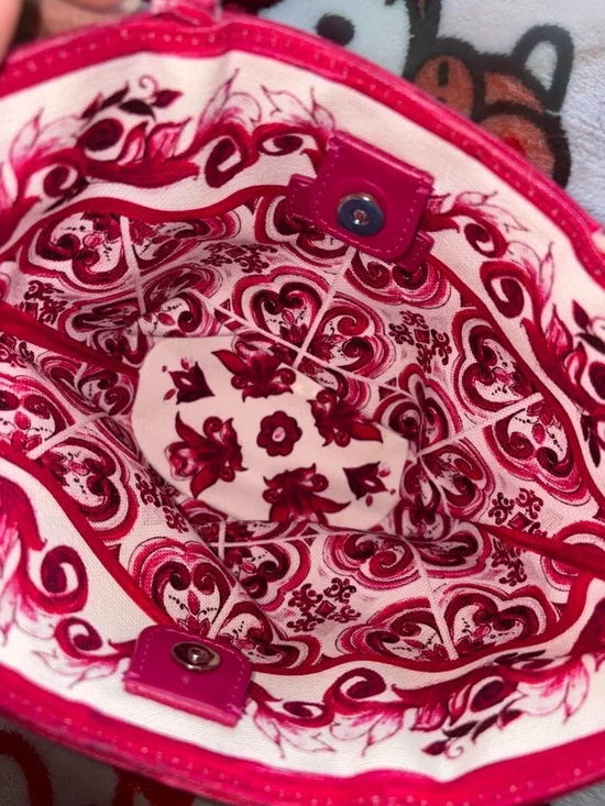 Girls Dolce & Gabbana Straw Tote with Pink Trim and Logo (Worn Once) - Picture 4 of 7